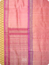 Rose Pink Purple Madhumalati Handspun Tussar Silk Saree