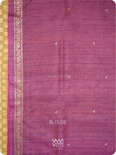 Rose Pink Purple Madhumalati Handspun Tussar Silk Saree