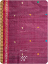 Blouse piece in pink tussar silk, matched to the Konark saree