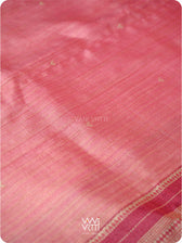 Rose Pink Purple Madhumalati Handspun Tussar Silk Saree