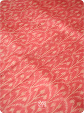 Red Iris Ikat Handspun Tussar Silk Sari