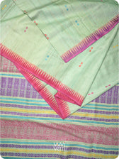 Pista Green Ananta Handspun Tussar Silk Saree