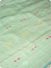 Pista Green Ananta Handspun Tussar Silk Saree