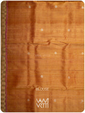 Purple Rust Nabh Butterfly Handspun Tussar Silk Sari