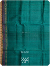Emerald Green Kadamba Ikat Handspun Tussar Silk Saree