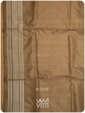 Khadi Brown Tree of Life Natural Dyed Mulberry Silk Ikat Saree