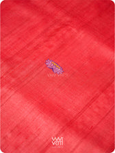 Watermelon Red Veena Pani Lata Master Weave Exclusive Handspun Tussar Silk Saree