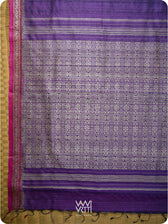 Deep Purple Magenta Madhumalati Handspun Tussar Silk Saree