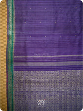 Baingani Emerald Madhumalati Handspun Tussar Silk Saree