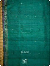 Baingani Emerald Madhumalati Handspun Tussar Silk Saree