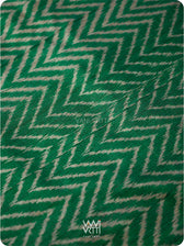 Emereld Green Aziz Ikat Handspun Tussar Silk Saree