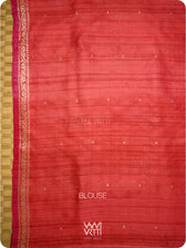 Ink Blue Madhumalati Handspun Tussar Silk Saree