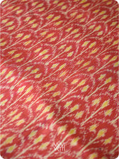 Maroon Iris Ikat Handspun Tussar Silk Sari