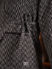 Black Lily Pond Cotton Ikat Reversible Jacket