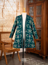 Banana Tree Reversible Zig Zag Ikat Kimono Collar Tunic Jacket
