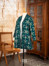 Banana Tree Reversible Zig Zag Ikat Kimono Collar Tunic Jacket