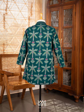 Banana Tree Reversible Zig Zag Ikat Kimono Collar Tunic Jacket