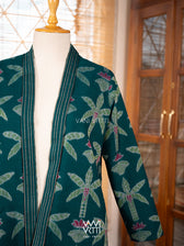 Banana Tree Reversible Zig Zag Ikat Kimono Collar Tunic Jacket