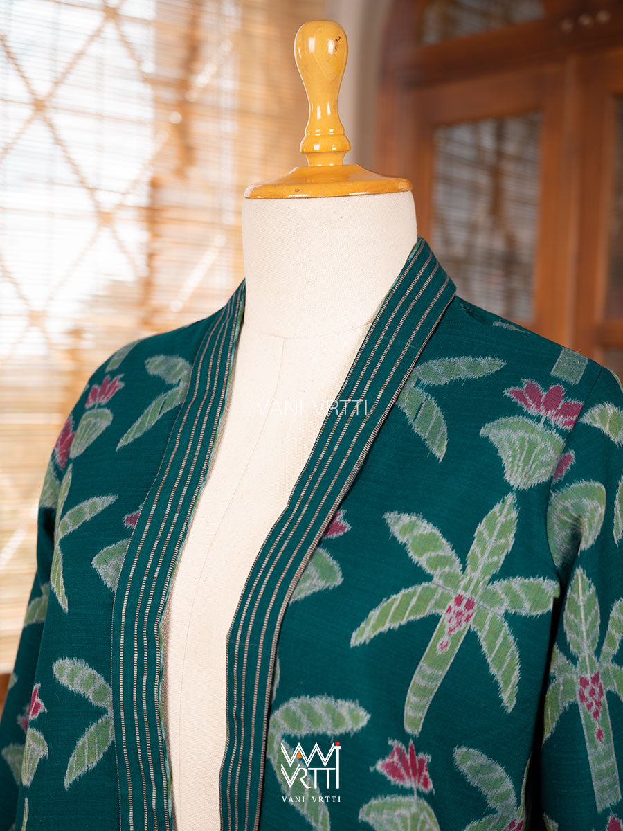Banana Tree Reversible Zig Zag Ikat Kimono Collar Tunic Jacket