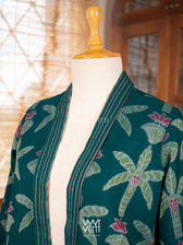 Banana Tree Reversible Zig Zag Ikat Kimono Collar Tunic Jacket