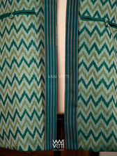Banana Tree Reversible Zig Zag Ikat Kimono Collar Tunic Jacket