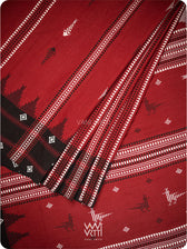 Madder Off White Black Tribal Masterweave Heavy Cotton Kotpad Saree