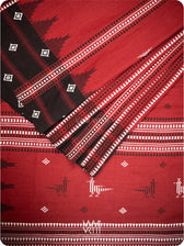 Madder Off White Black Tribal Masterweave Heavy Cotton Kotpad Saree