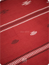 Madder Off White Black Tribal Masterweave Heavy Cotton Kotpad Saree