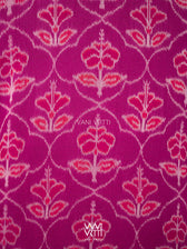Pink Laal Jaba Reversible Parallel Ikat Overlap Waist Length Jacket