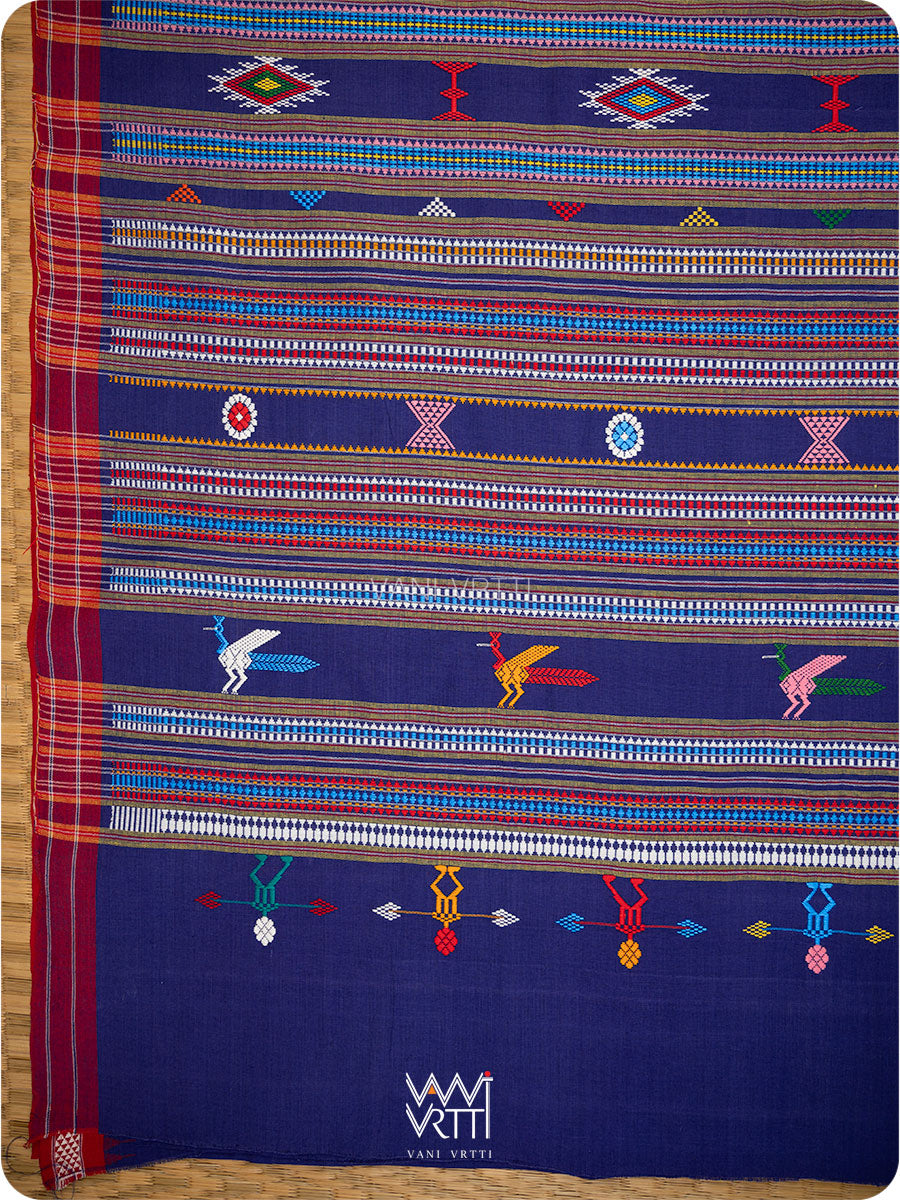 Purple Cotton Ganjam Bomkai Saree