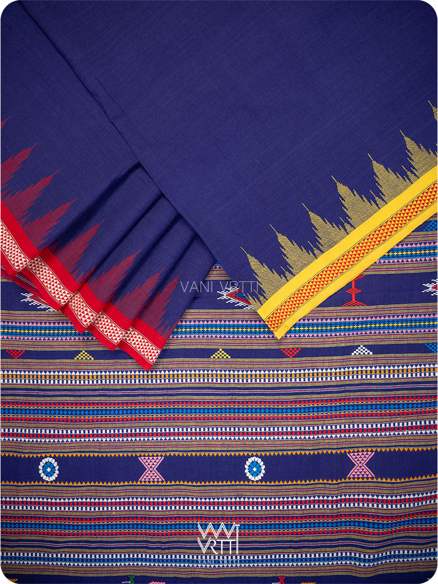 Purple Cotton Ganjam Bomkai Saree