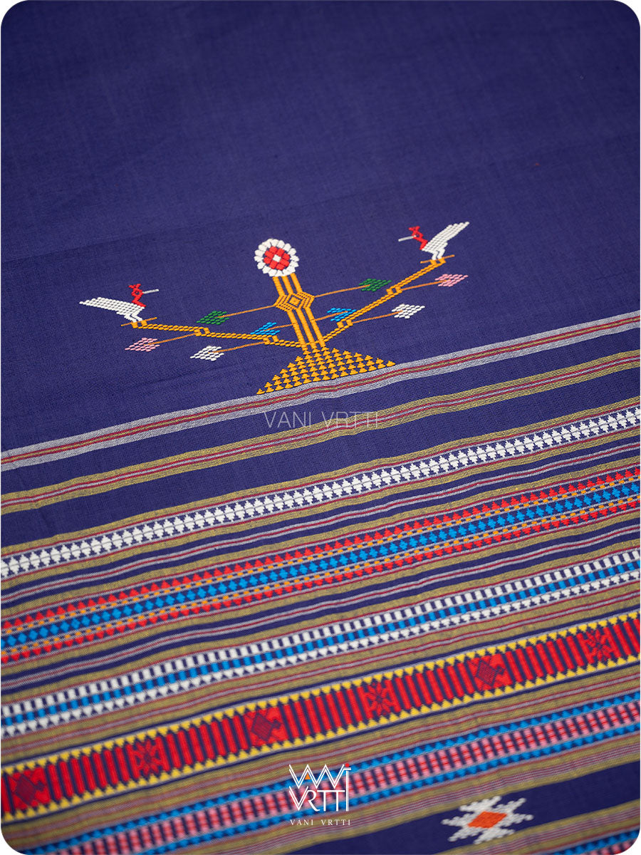 Purple Cotton Ganjam Bomkai Saree