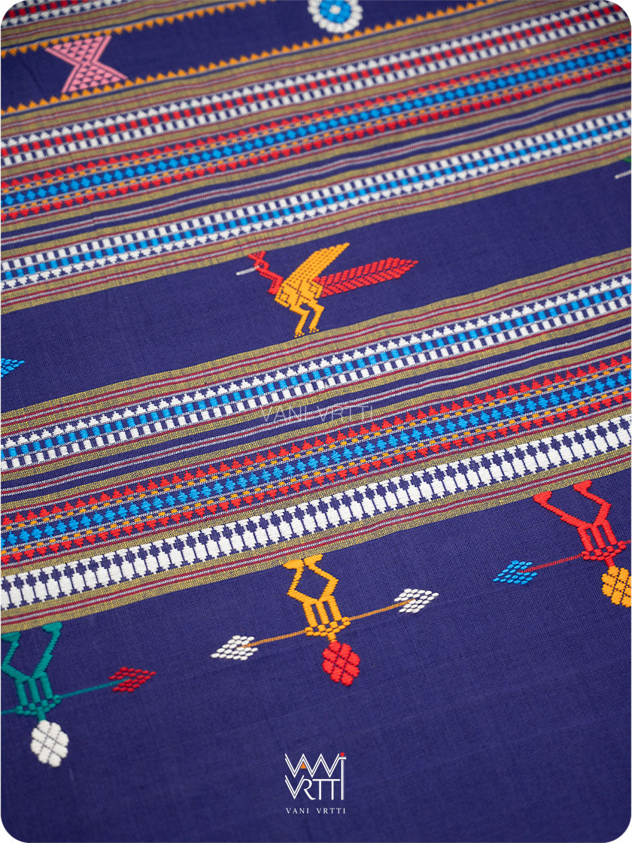 Purple Cotton Ganjam Bomkai Saree