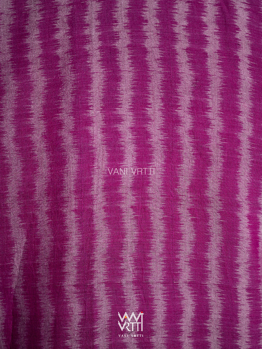 Pink Laal Jaba Reversible Parallel Ikat Overlap Waist Length Jacket