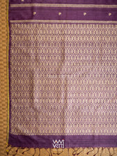 Deep Purple Gulab Jaal Master Weave Exclusive Handspun Tussar Silk Saree