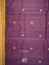 Deep Purple Gulab Jaal Master Weave Exclusive Handspun Tussar Silk Saree