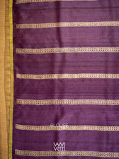 Deep Purple Gulab Jaal Master Weave Exclusive Handspun Tussar Silk Saree