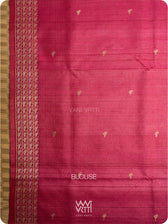 Orange Pink  Nightingale Master Weave Exclusive Handspun Tussar Silk Saree