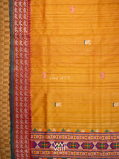 Mango Yellow Green Red Veena Pani Lata Master Weave Exclusive Handspun Tussar Silk Saree