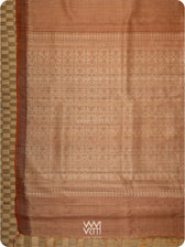 Light brown Nabh Butterfly Handspun Tussar Silk Saree