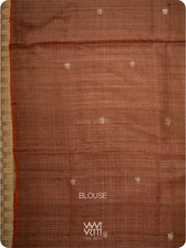 Light brown Nabh Butterfly Handspun Tussar Silk Saree