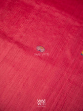Red Purple Mustard Veena Pani Lata Master Weave Exclusive Handspun Tussar Silk Saree