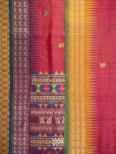 Red Purple Mustard Veena Pani Lata Master Weave Exclusive Handspun Tussar Silk Saree