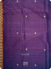 Peacock Green Purple Nabh Butterfly Handspun Tussar Silk Saree