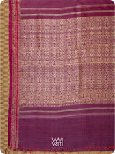Purple Pink Madhumalati Handspun Tussar Silk Saree