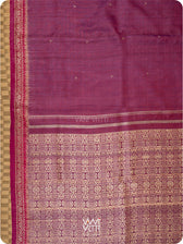 Purple Pink Madhumalati Handspun Tussar Silk Saree