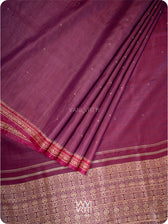 Purple Pink Madhumalati Handspun Tussar Silk Saree