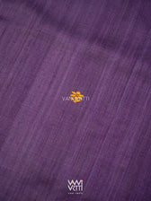 Purple Green Parijat Handspun Tussar Silk Saree