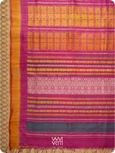 Pink Orange  Ananta Handspun Tussar Silk Saree