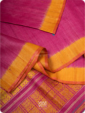 Pink Orange  Ananta Handspun Tussar Silk Saree